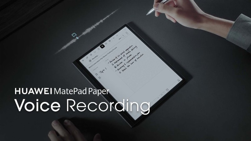 Huawei Matepad Paper - Voice Recording