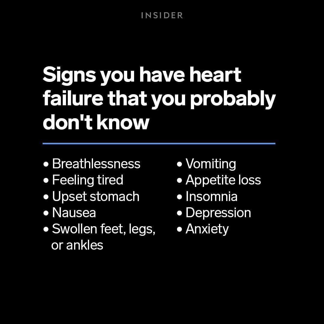 image  1 Science Insider - Heart failure can cause early, subtle symptoms that can be harbingers of the dis