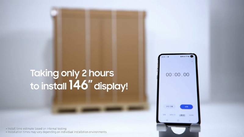 The Wall All-in-one: 146 Screen Installed In Just 2 Hours : Samsung